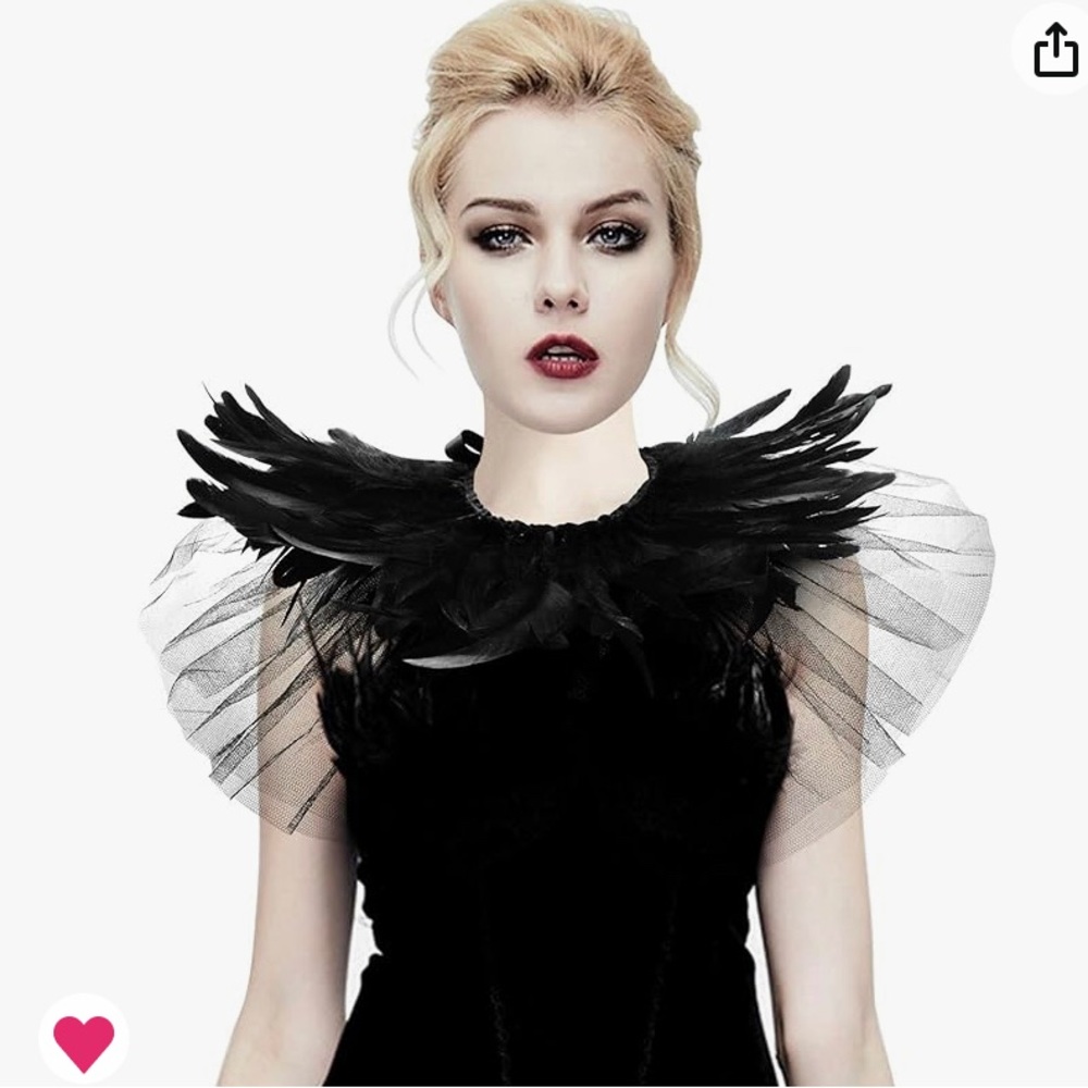 Halloween Feather Collar/ Shawl NWT (Final Price, includes Discounted Shipping)